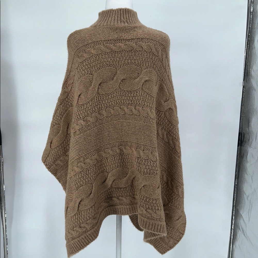 Anthropologie Rosamund -Cable Knit Poncho Sweater Size XS/S - Picture 7 of 10
